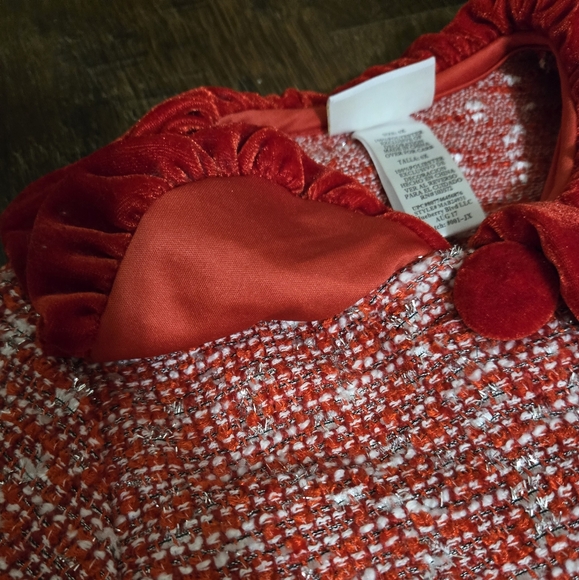 Red and White Kids Over Coat- Blue Beri Gold - Picture 6 of 12